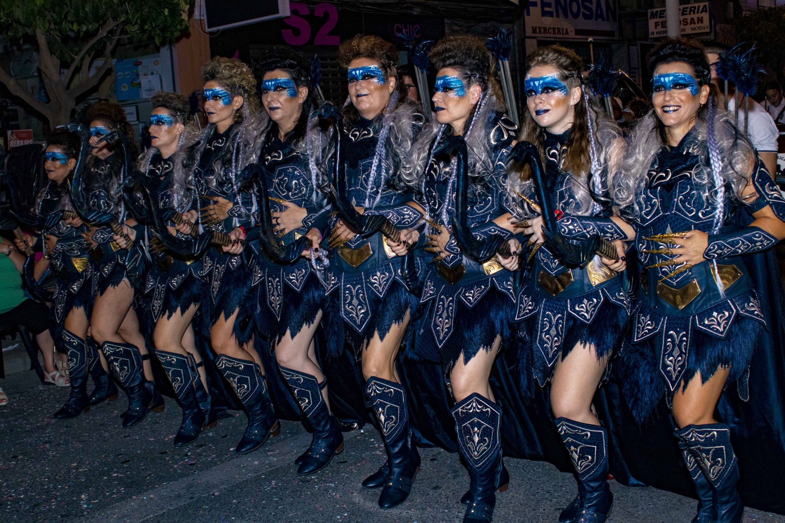 tramo azul en fiestas de Elche