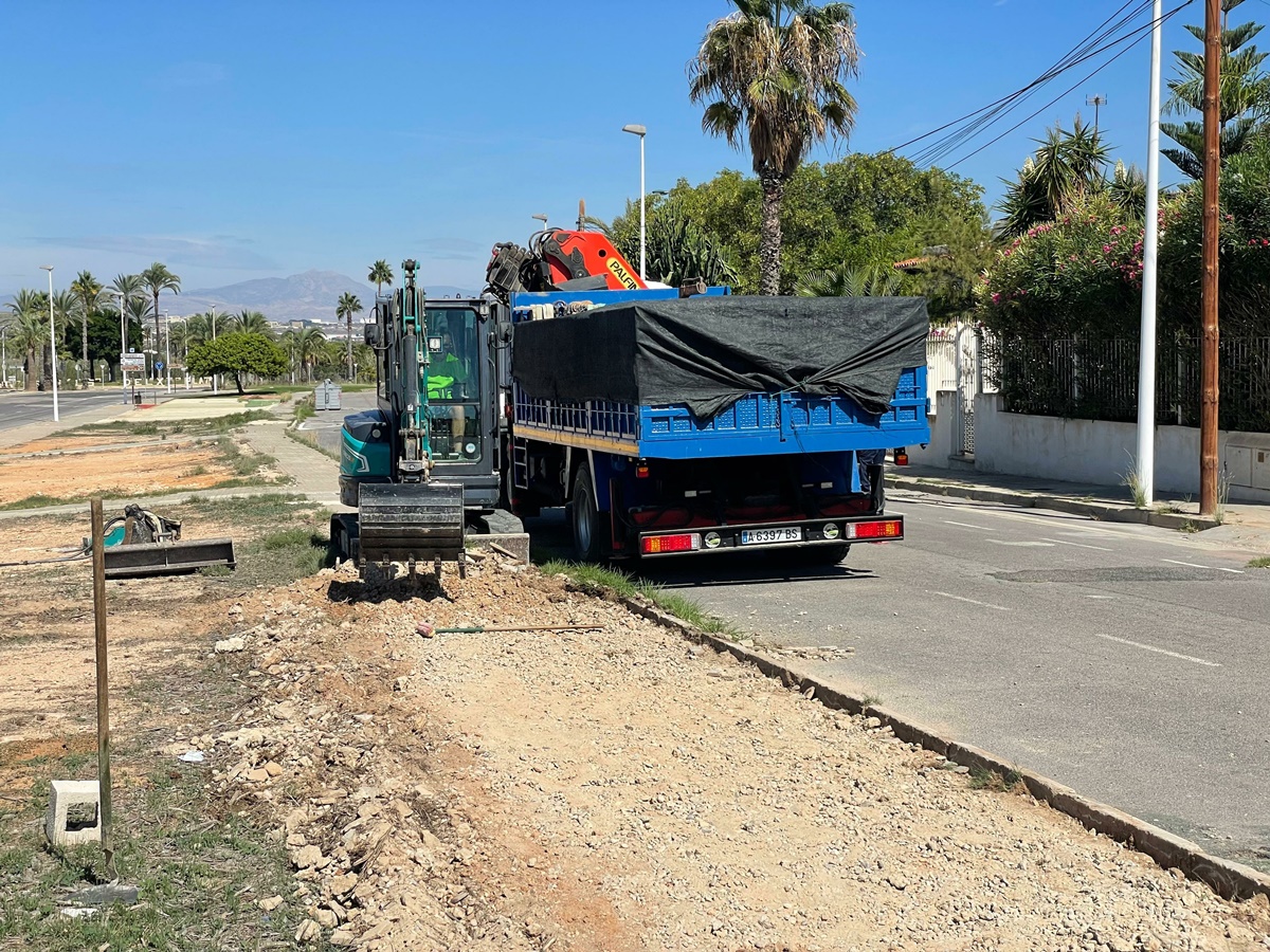 renovación de aceras en pedanías de Elche