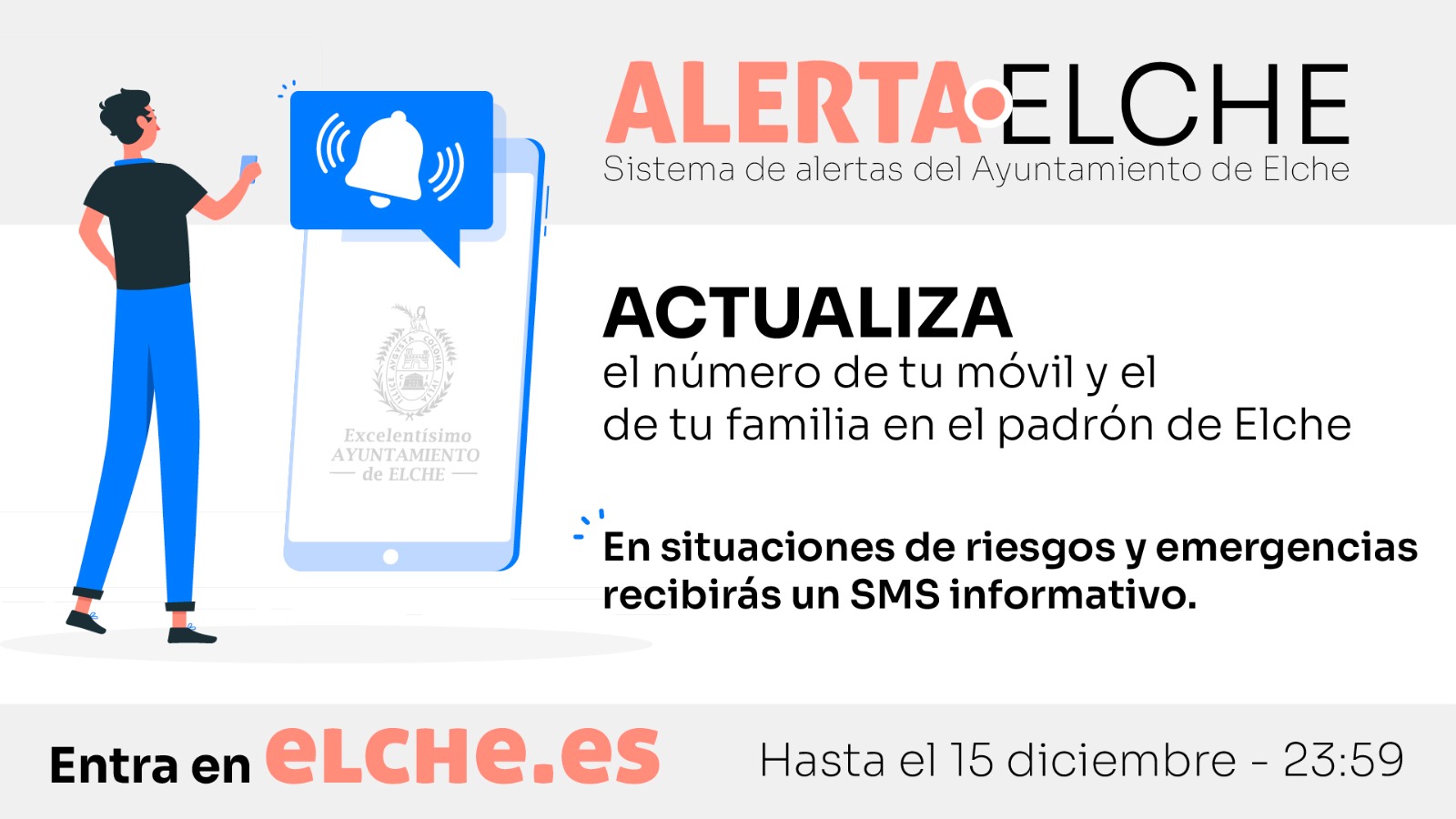 actualizar teléfono móvil sistema Alerta Elche